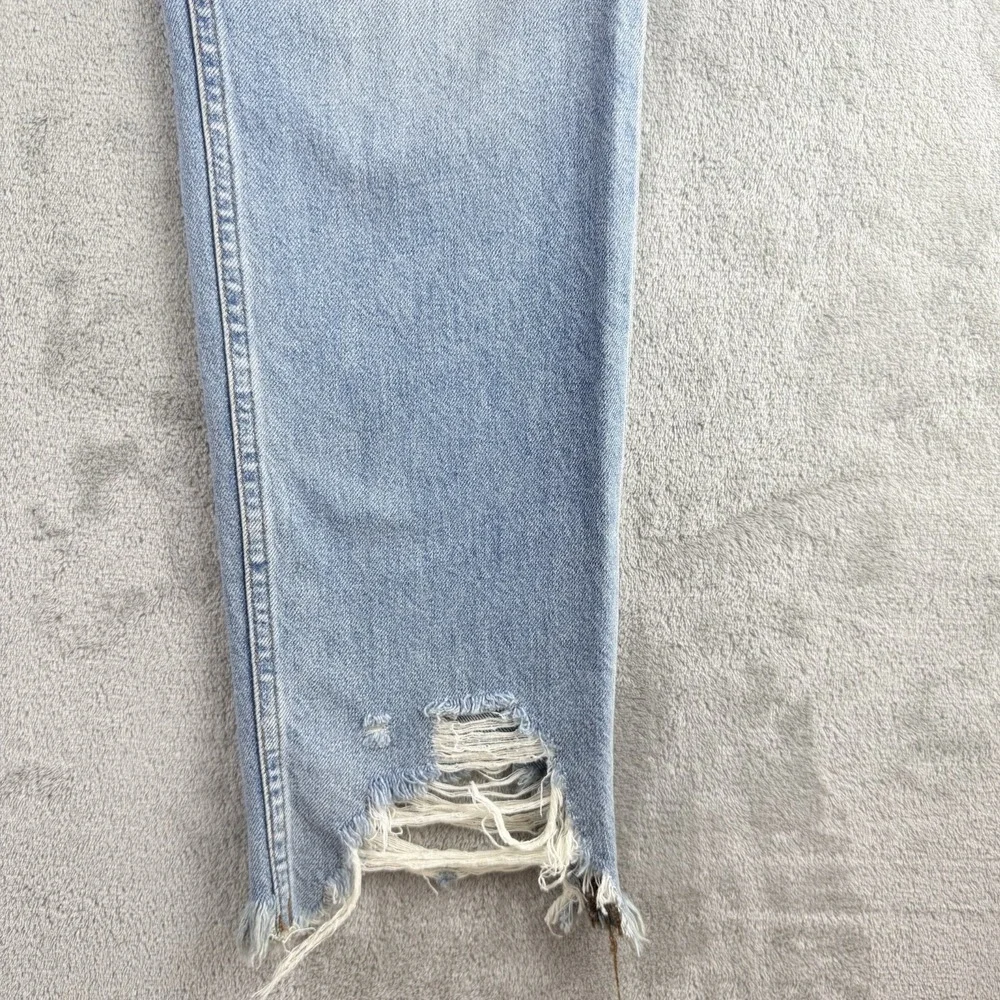 We The Free Light Blue Distressed Straight Leg Jeans